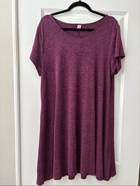 Old Navy Plum Scoop Neck Short Sleeve Swing Dress size XL